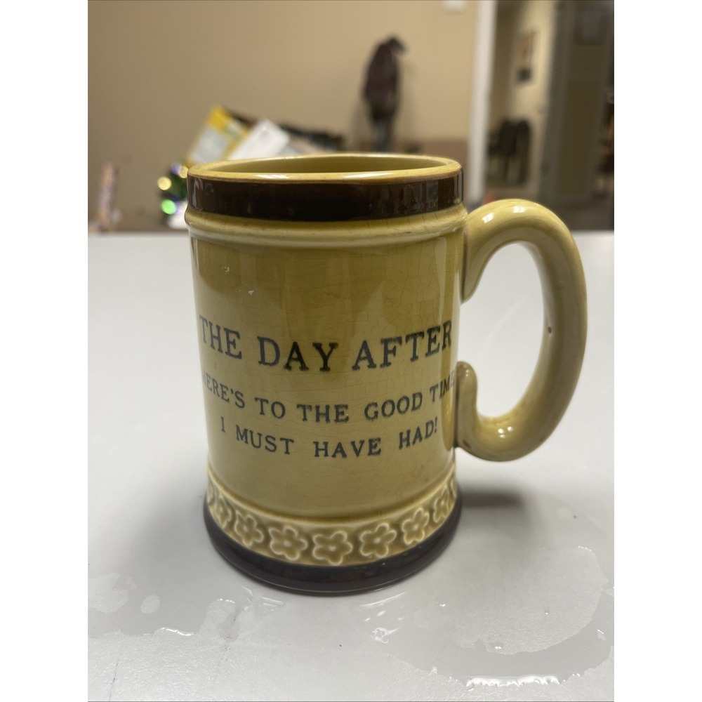 Vintage Coffee/Beer Mug Irish The Day After Hangover Mug, Here's To A Good Time